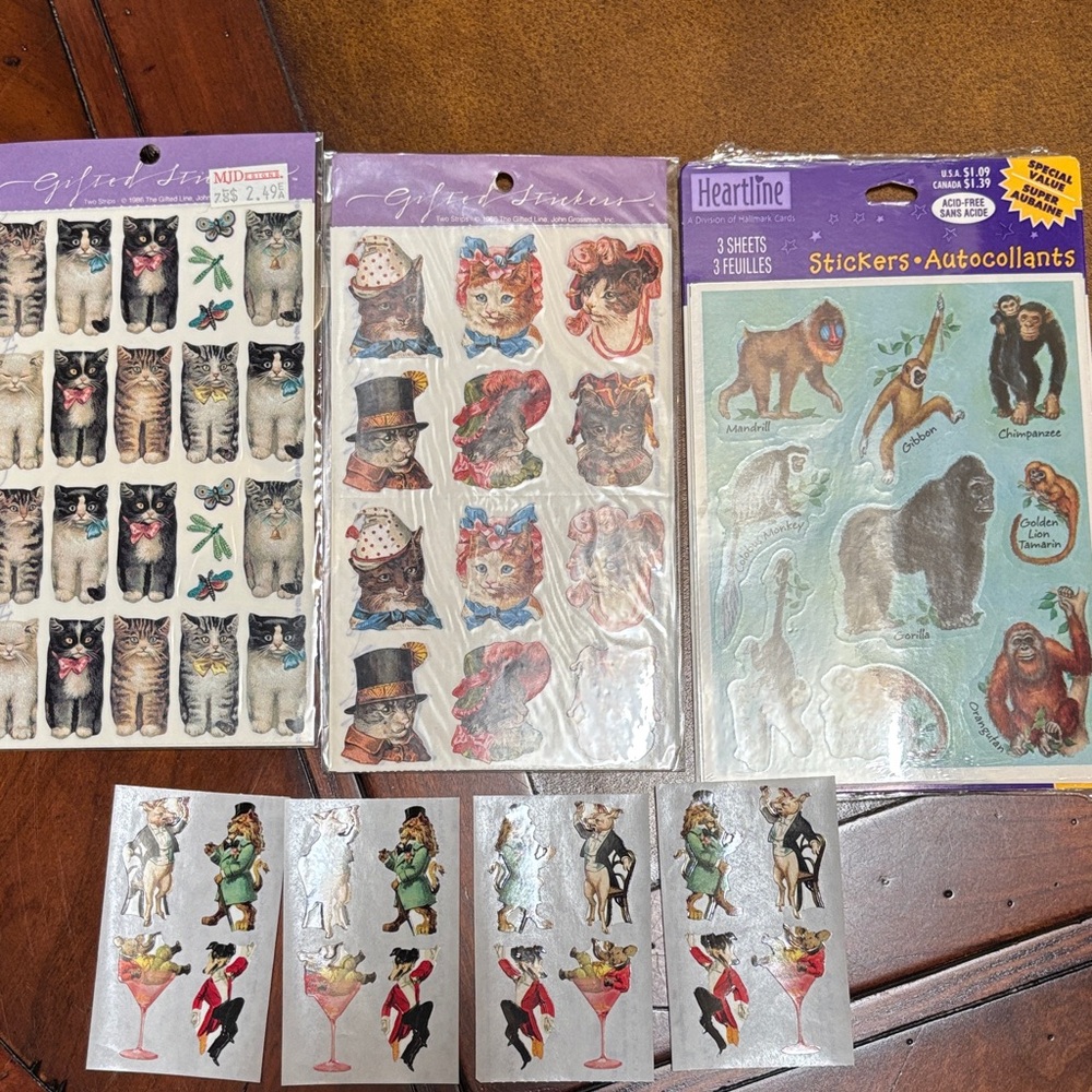 Assorted Cat and Animal Stickers